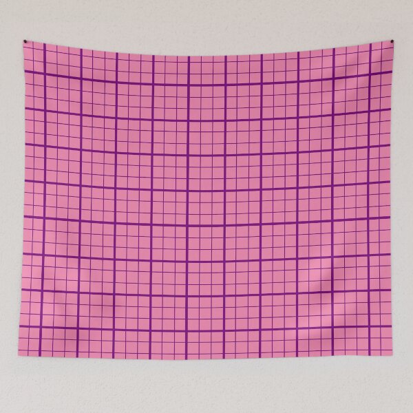 Item preview, Purple On Pink Grid Windowpane Plaid Design  designed and sold by PatternTitan.