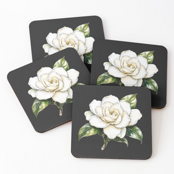 Item preview, White Gardenia Illustration | Elegant Watercolor Botanical Flower Art designed and sold by ColorSplash123.