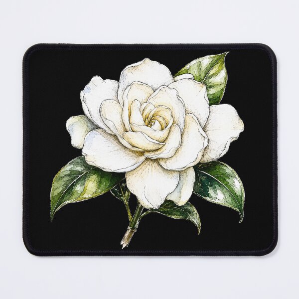 Item preview, White Gardenia Illustration | Elegant Watercolor Botanical Flower Art designed and sold by ColorSplash123.