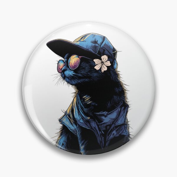 Item preview, Retro Cyberpunk Cool Cat: Vaporwave Aesthetic Black Cat Art designed and sold by Runa :).
