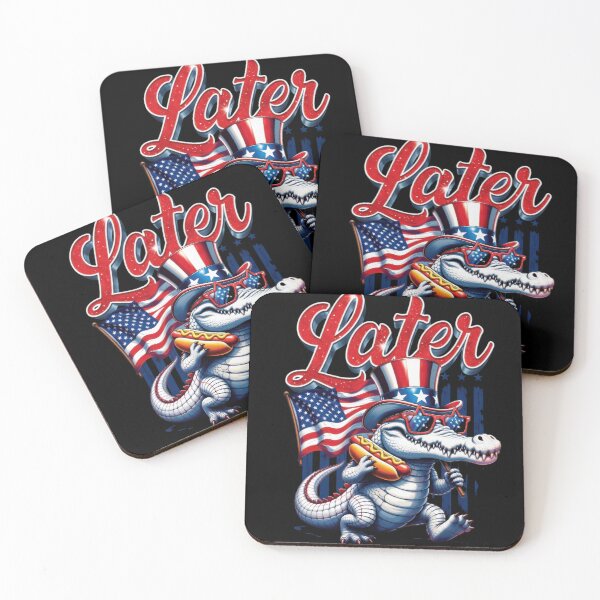 Item preview, See You Later Alligator Patriotic Graphic, Funny 4th Of July Pun Typography, Cute USA Flag Design designed and sold by Keingdesign.