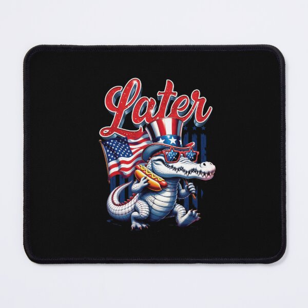 Item preview, See You Later Alligator Patriotic Graphic, Funny 4th Of July Pun Typography, Cute USA Flag Design designed and sold by Keingdesign.