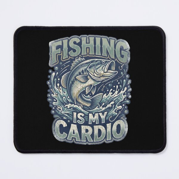 Item preview, Retro Bass Fishing Is My Cardio Funny Gifts designed and sold by Zeneris.