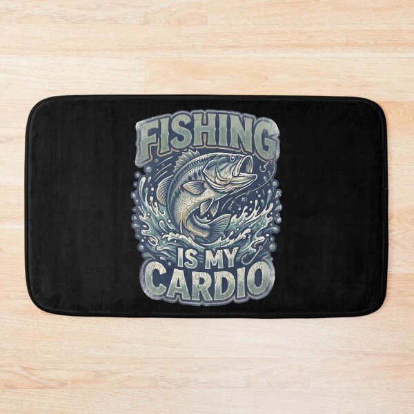 Item preview, Retro Bass Fishing Is My Cardio Funny Gifts designed and sold by Zeneris.