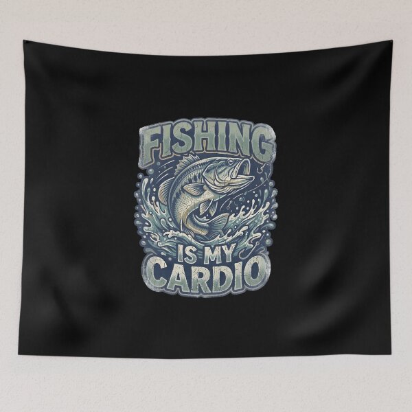 Item preview, Retro Bass Fishing Is My Cardio Funny Gifts designed and sold by Zeneris.