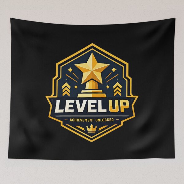 Item preview, Level Up Achievement Badge — Gamer Gift Sticker designed and sold by tommysworks.