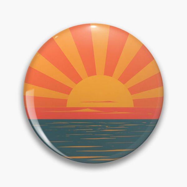 Item preview, Retro Sunset Over Ocean Vintage Art Print designed and sold by Luna-Flow.
