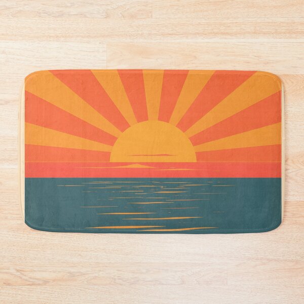 Item preview, Retro Sunset Over Ocean Vintage Art Print designed and sold by Luna-Flow.