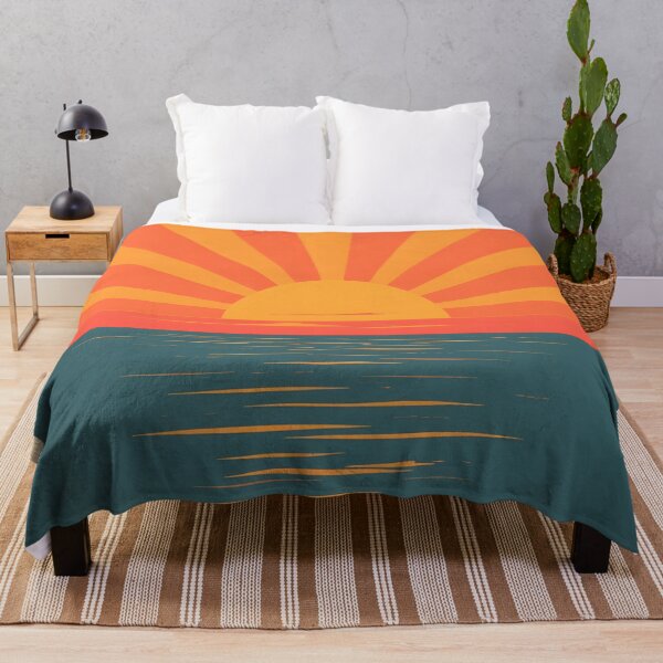 Item preview, Retro Sunset Over Ocean Vintage Art Print designed and sold by Luna-Flow.
