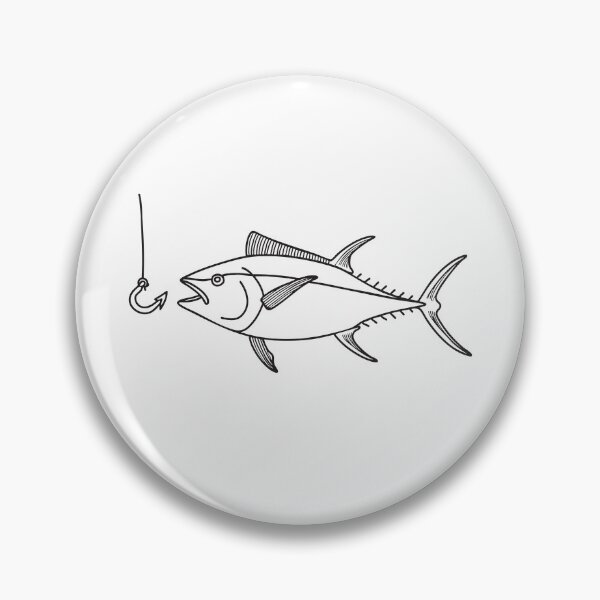 Item preview, Large Hook Caught in Tuna Fish Mouth designed and sold by rasagamastore.