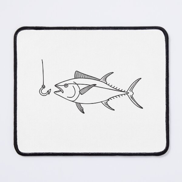 Item preview, Large Hook Caught in Tuna Fish Mouth designed and sold by rasagamastore.