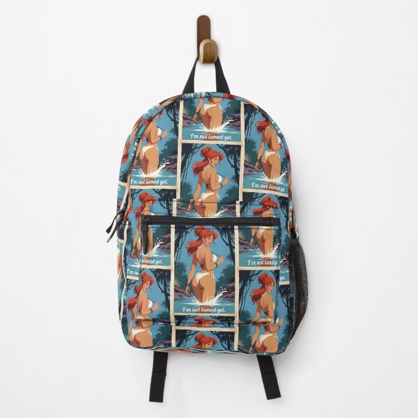 Item preview, Retro Jungle Pinup Redhead Not Tamed Yet designed and sold by HappyOops.
