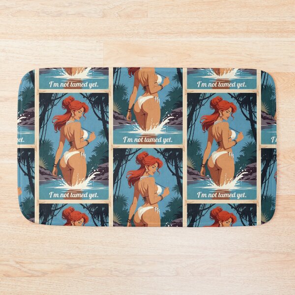 Item preview, Retro Jungle Pinup Redhead Not Tamed Yet designed and sold by HappyOops.