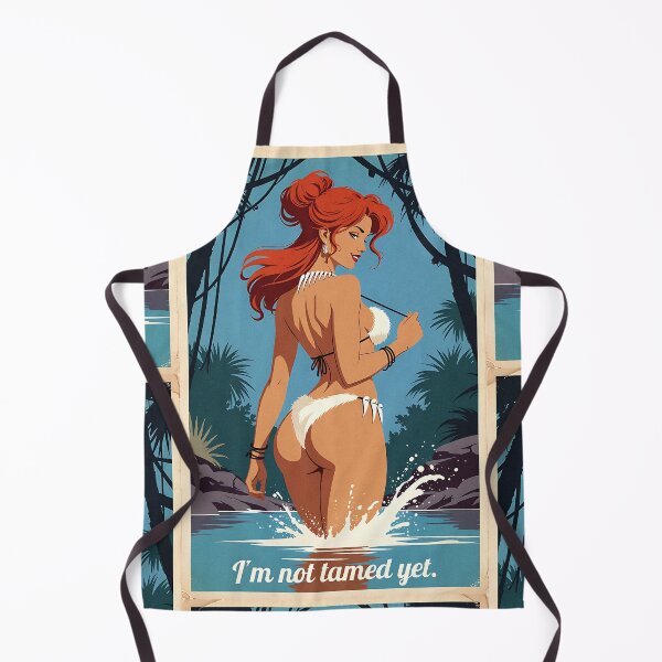 Item preview, Retro Jungle Pinup Redhead Not Tamed Yet designed and sold by HappyOops.