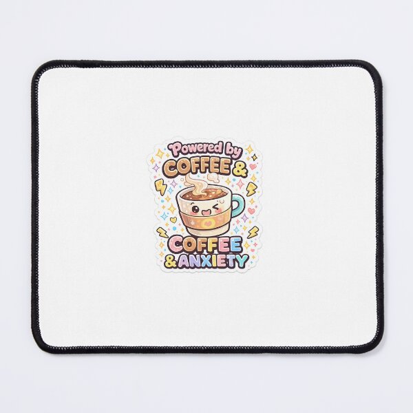 Item preview, Powered by Coffee & Anxiety Sticker designed and sold by artz191.