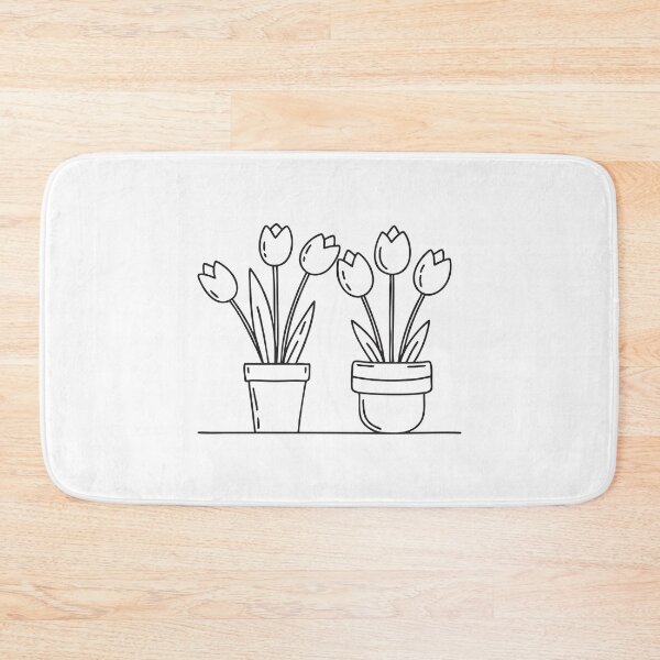 Item preview, Small Pot Beside Blooming Tulips designed and sold by rasagamastore.