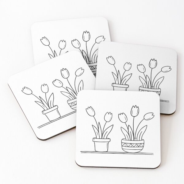 Item preview, Tulips Arranged Near Small Pot designed and sold by rasagamastore.