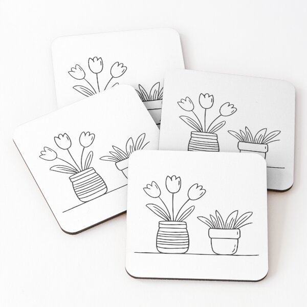 Item preview, Cluster of Tulips Beside Flower Pot designed and sold by rasagamastore.
