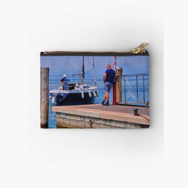 Item preview, Yacht leaving Bardolino Marina in Spring Sunshine designed and sold by Violaman.