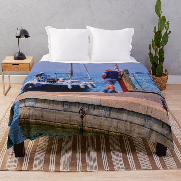 Item preview, Yacht leaving Bardolino Marina in Spring Sunshine designed and sold by Violaman.