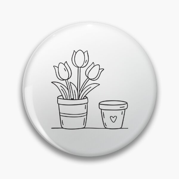 Item preview, A cluster of tulips beside a small pot designed and sold by rasagamastore.