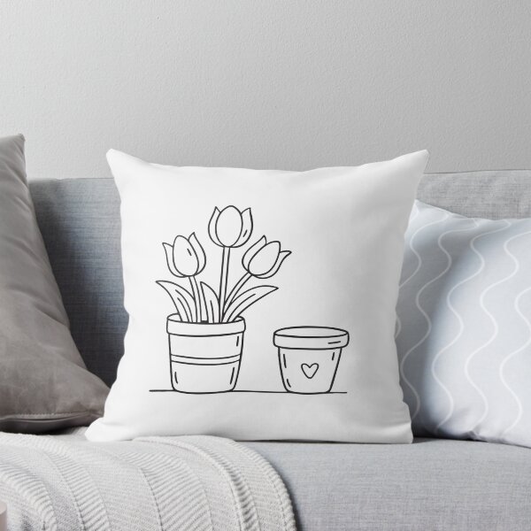 Item preview, A cluster of tulips beside a small pot designed and sold by rasagamastore.