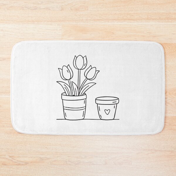 Item preview, A cluster of tulips beside a small pot designed and sold by rasagamastore.