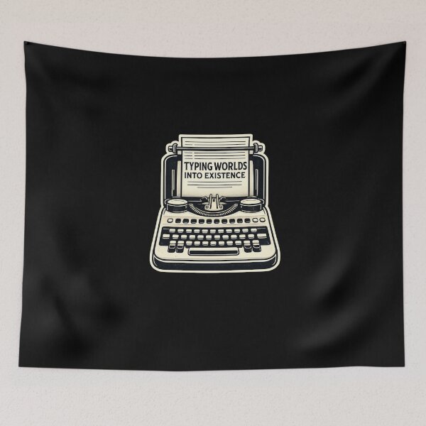 Item preview, Writer Gift Typing Worlds Into Existence Vintage Typewriter Design designed and sold by astersgraphics.