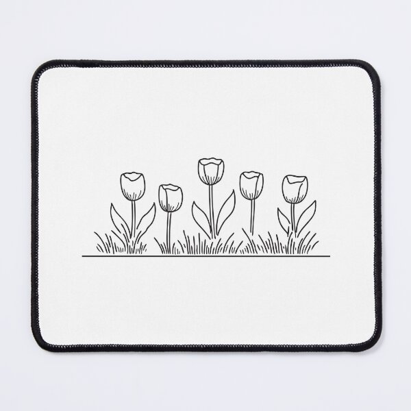 Item preview, Tulips Growing Near Trimmed Lawn designed and sold by rasagamastore.
