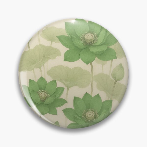 Item preview, Exclusive Fashion Green Lotus – Elegant Botanical Floral Design designed and sold by Karszul.