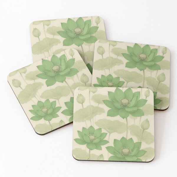Item preview, Exclusive Fashion Green Lotus – Elegant Botanical Floral Design designed and sold by Karszul.