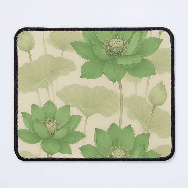 Item preview, Exclusive Fashion Green Lotus – Elegant Botanical Floral Design designed and sold by Karszul.