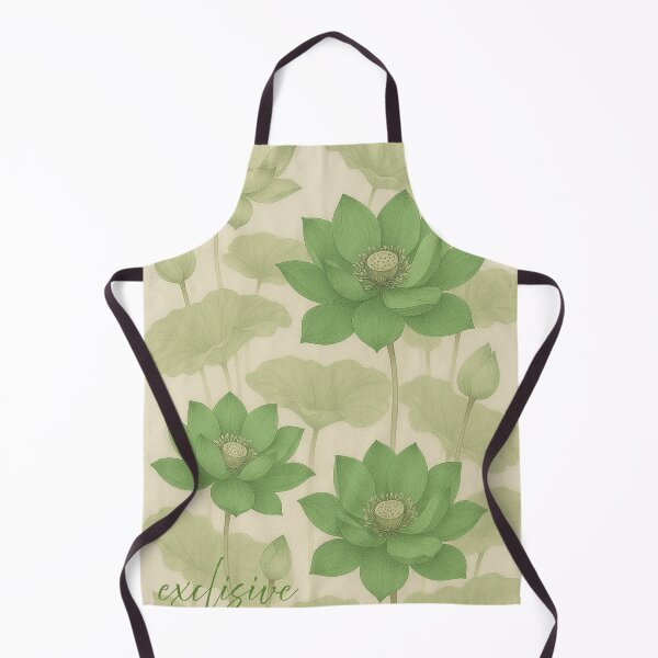 Item preview, Exclusive Fashion Green Lotus – Elegant Botanical Floral Design designed and sold by Karszul.