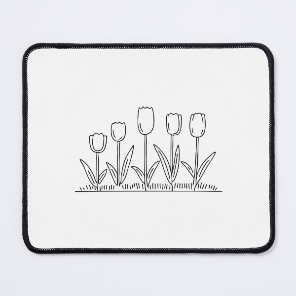 Item preview, Tulips Growing Beside Trimmed Grass designed and sold by rasagamastore.