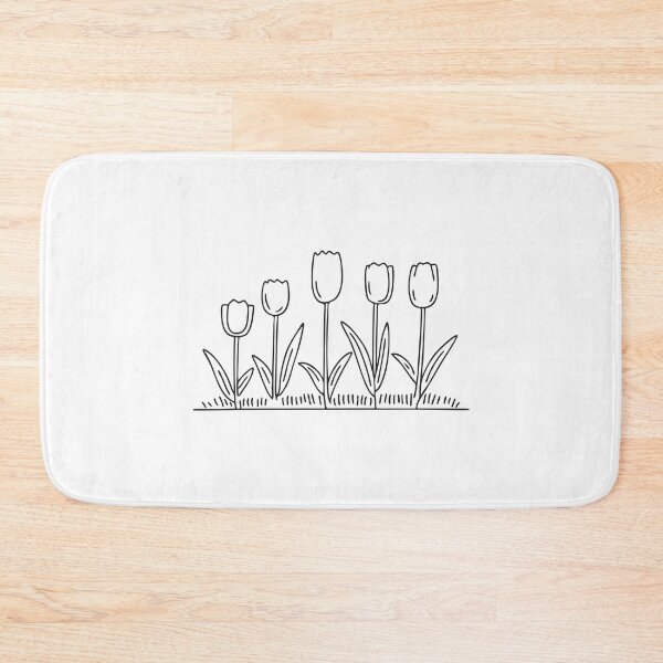 Item preview, Tulips Growing Beside Trimmed Grass designed and sold by rasagamastore.
