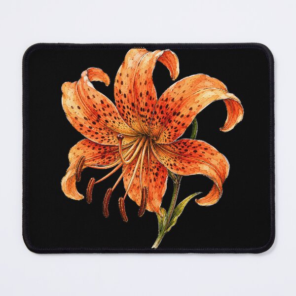 Item preview, Orange Tiger Lily Illustration | Watercolor Botanical Flower Art designed and sold by ColorSplash123.