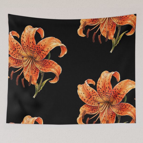 Item preview, Orange Tiger Lily Illustration | Watercolor Botanical Flower Art designed and sold by ColorSplash123.