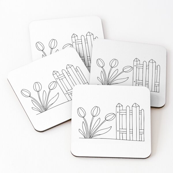 Item preview, Tulips Leaning Toward Garden Fence designed and sold by rasagamastore.