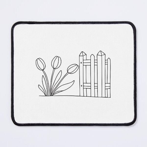 Item preview, Tulips Leaning Toward Garden Fence designed and sold by rasagamastore.