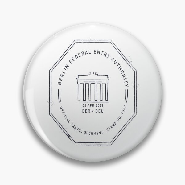 Item preview, Berlin Mid‑Century Passport Stamp Retro Travel Sticker designed and sold by stickercuffs.