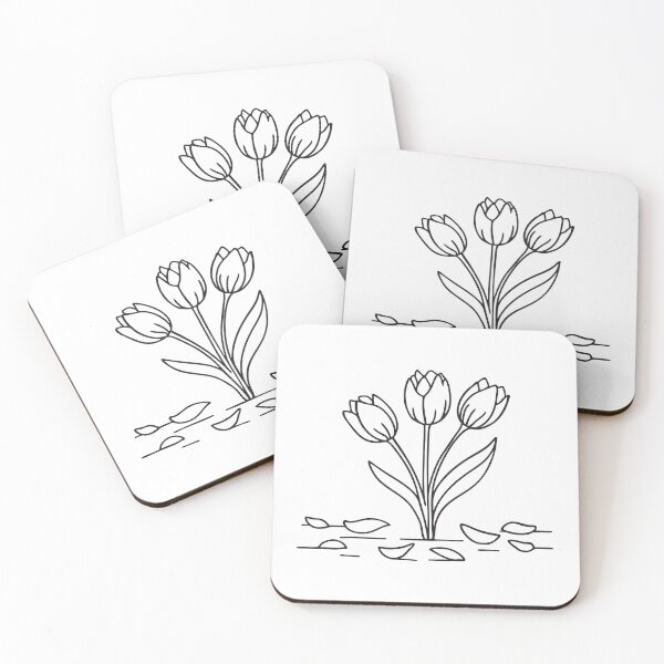 Item preview, Fallen Petals Beside Blooming Tulips designed and sold by rasagamastore.