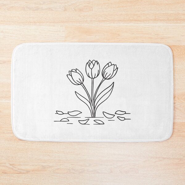 Item preview, Fallen Petals Beside Blooming Tulips designed and sold by rasagamastore.