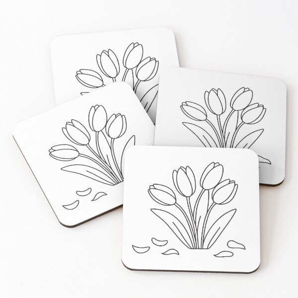 Item preview, Tulips Beside Fallen Flower Petals designed and sold by rasagamastore.