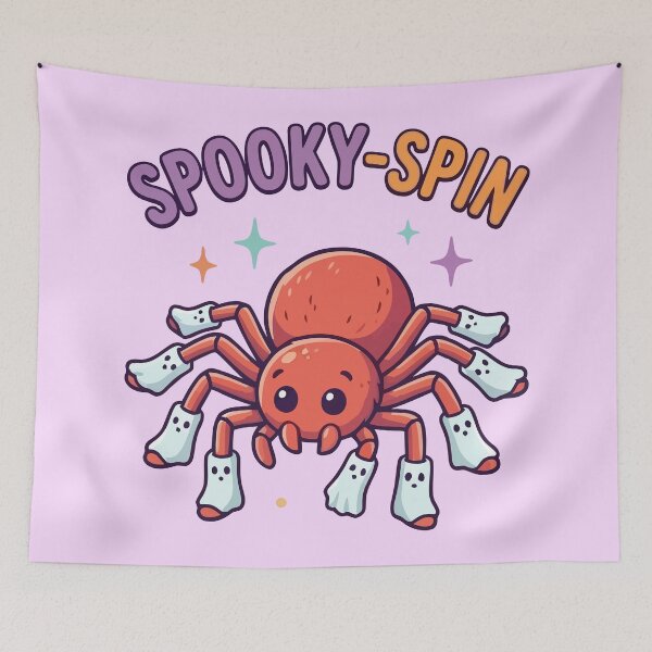 Item preview, Cute Spooky Spin Halloween Spider designed and sold by Amir Faysal.