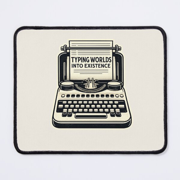 Item preview, Writer Gift Typing Worlds Into Existence Vintage Typewriter Design designed and sold by astersgraphics.