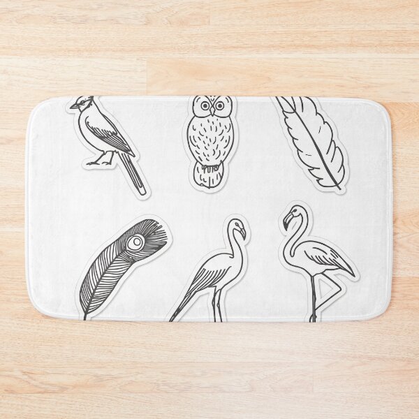 Item preview, Black White Bird Sticker Pack Sketch Art Set designed and sold by Luna-Flow.