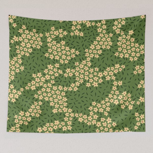 Item preview, Spring Green Ditsy Vintage Florals with a Modern Twist designed and sold by Seratomine.
