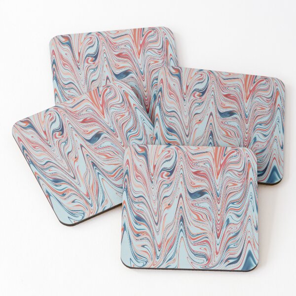 Item preview, Azure and Red Liquid Marble Pattern designed and sold by Dibujo Divertido.