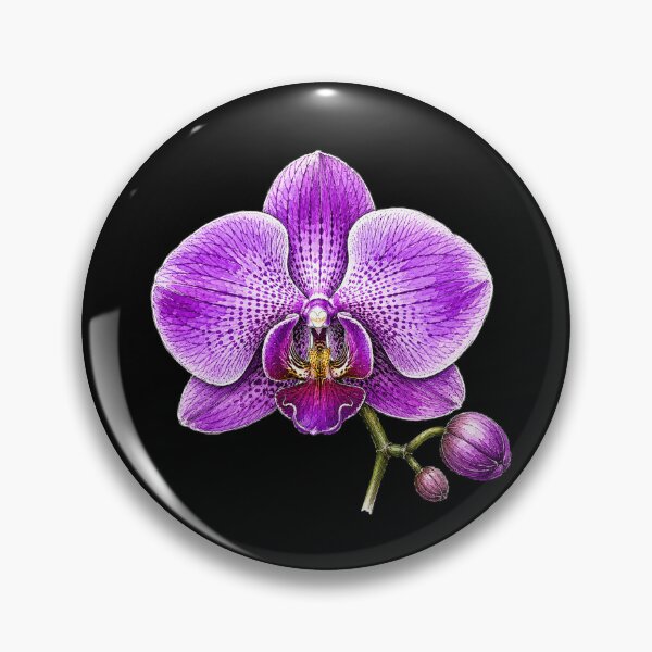 Item preview, Purple Orchid Illustration | Tropical Watercolor Botanical Flower Art designed and sold by ColorSplash123.