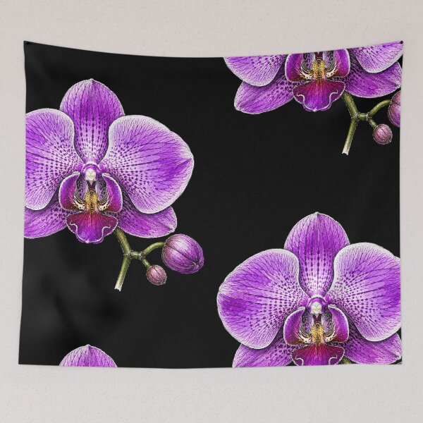 Item preview, Purple Orchid Illustration | Tropical Watercolor Botanical Flower Art designed and sold by ColorSplash123.